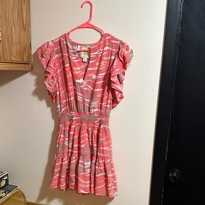 Pink and Green Dress